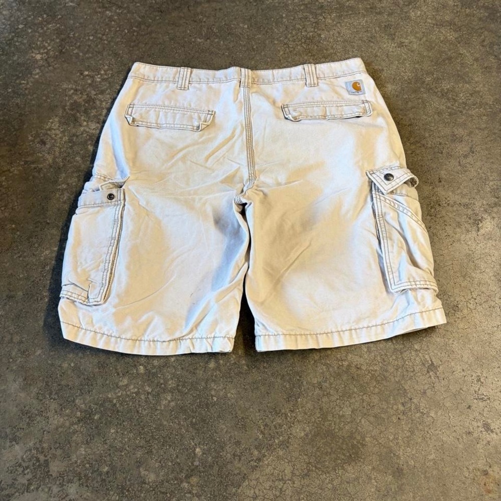 2000s Y2K carhartt cream cargo shorts